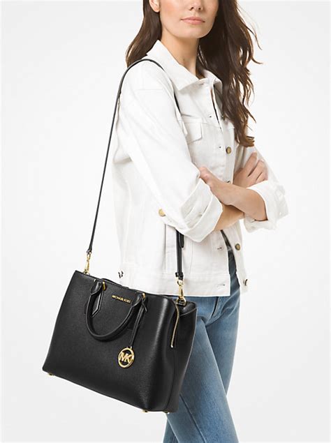 michael kors 30t0gcas7l|Camille Large Pebbled Leather Satchel .